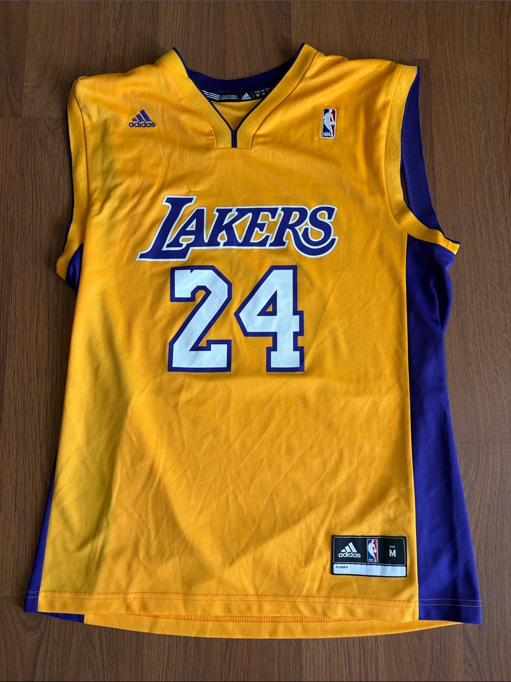 adidas Los Angeles Lakers #24 Bryant Gold and Purple Jersey
